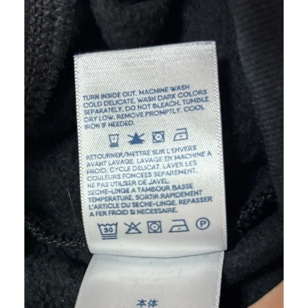 Lands'‎ End Kids Iron Knee Pattern Fleece Jogger Sweatpants Sz S Black Galaxy